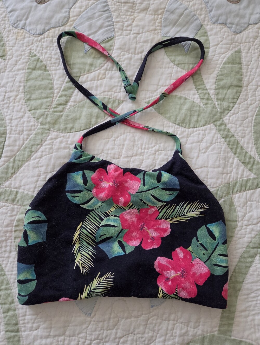 Midori Bikinis Tropical Floral Halter Top